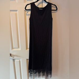 Women’s Elegant Byer California Black Sleeveless Flapper Dress